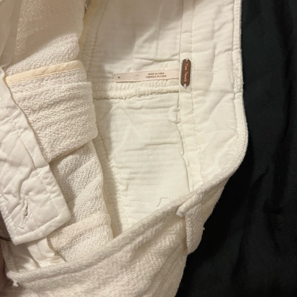 Free People Cream Textured Boot Cut Pants - Picture 6 of 7